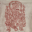 White Primordial Om & Asian Symbols Printed Scarf
