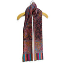 Reversible Faux Pashmina Fabric Silk Rayon Blend Floral Theme Background Design Scarf Shawl