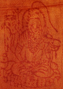 Red Orange Primordial Om & Asian Symbols Printed Scarf