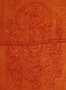 Red Orange Primordial Om & Asian Symbols Printed Scarf