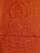 Red Orange Primordial Om & Asian Symbols Printed Scarf