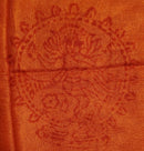 Red Orange Primordial Om & Asian Symbols Printed Scarf