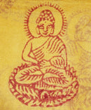 Yellow Primordial Om & Ganesha Printed Scarf