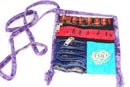 Light Blue Spiral Cross Body Patchwork Passport Bag