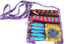 Light Blue Spiral Cross Body Patchwork Passport Bag | Wild Lotus