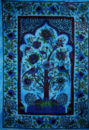 Turquoise Tree of Life Peacock Tapestry | Wild Lotus