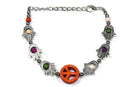 Orange Hamsa Hands & Peace Bracelet