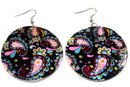 Paisley Mehndi Henna Art Mother of Pearl Earrings