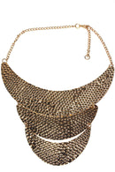 Antique Three Tier Crescent Moons Necklace