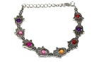 Multi Color Hamsa Hands & Vibrant Bead Bracelet