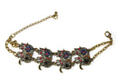 Orange Eared Colorful Bead Drop Elephant Bracelet