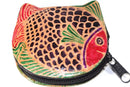 Colorful Fishies Coin Leather Purse by Wild Lotus