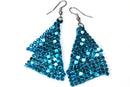 Blue Shimmer Mesh Earrings