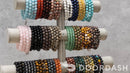 8mm Blue Howlite Beaded Elastic Stretch Bracelet