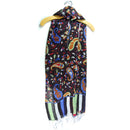 Black Paisley Garden Scarf