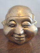 Brass Four Faced Buddha Head Figurine