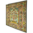 Green Tree of Life Peacock Tapestry Colorful Indian Wall Decor | Wild Lotus® | @wildlotusbrand