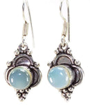 Moon Glow Round Glass Earrings