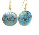 Silver Tone Turquoise Petite Carnival Elephant Danglers | Wild Lotus