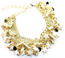 Off White Three Tier Star Charm Bracelet