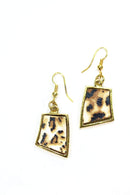 Leopard Design Pendant Earrings