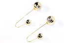 Gold Tone Love Jacket Earrings