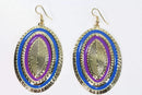 Blue Purple Third Eye Geo Earrings