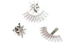 Silver Tone Wish Upon A Star Jacket Earrings | Wild Lotus