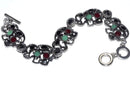 Multi Color Circle Of Elephants Bracelet by Wild Lotus