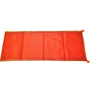Red Cotton Handloom Table Top Runner with Tassel Fringe Accent