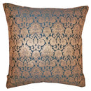 Silk Jacquard Cotton Back Teal Cushion Cover Home Accent Furnishing - 16" x 16" | Wild Lotus® | @wildlotusbrand