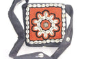 Garden Flower Vintage Cowrie Shell & Bead Work Cross Body Purse